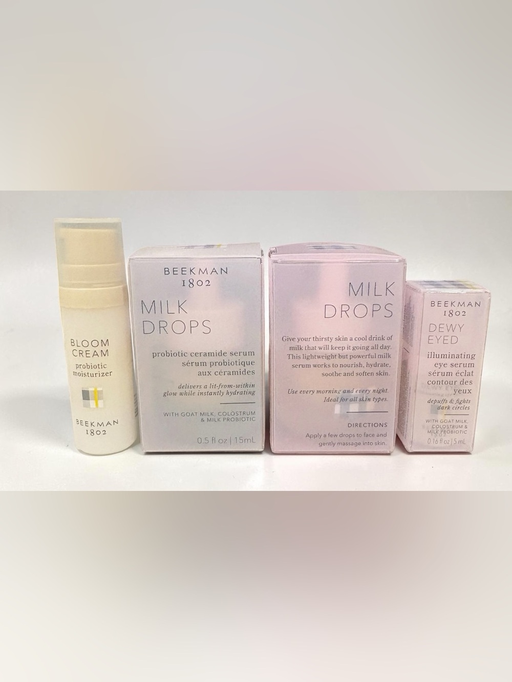 Beekman 1802 Milk Drops Dewy Eyed Bloom Cream Skincare Bundle
